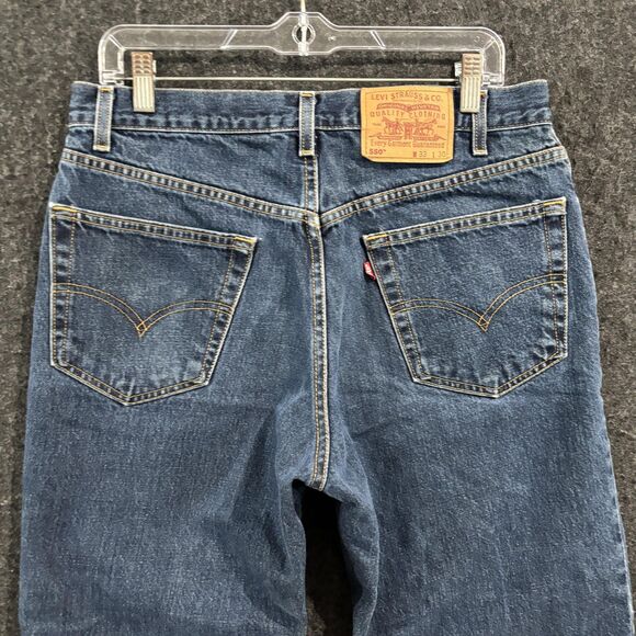 Vintage Levis 550 Jeans Men's 33x30 Blue Relaxed Fit Straight Leg Denim - Picture 4 of 11